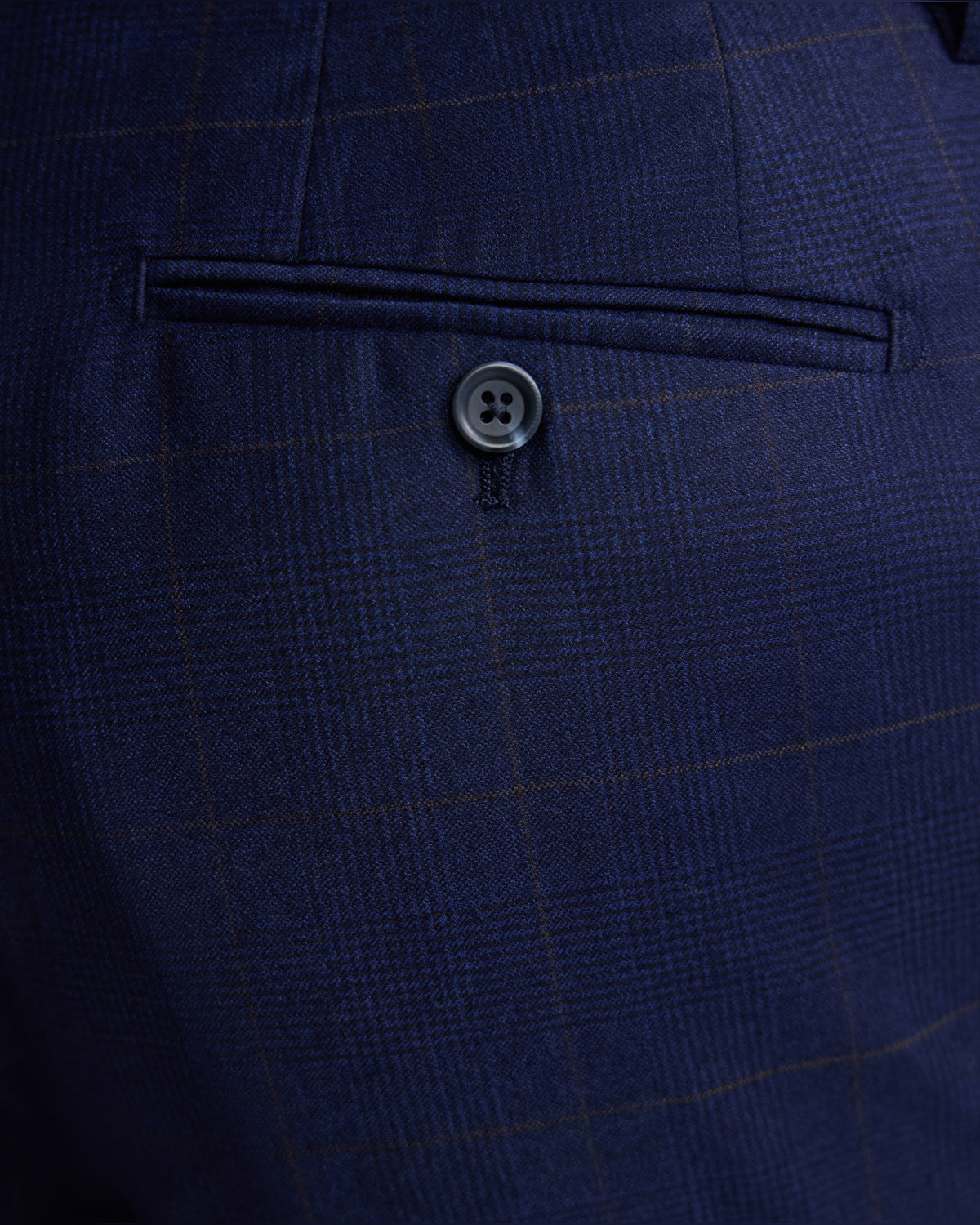 Byron Wool Checked Suit Trousers MENS SUITS