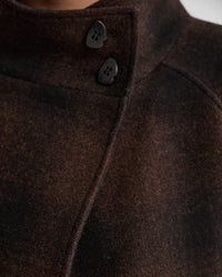 Edi Check Funnel Collar Wool Coat WOMENS SUITS JKTS COATS