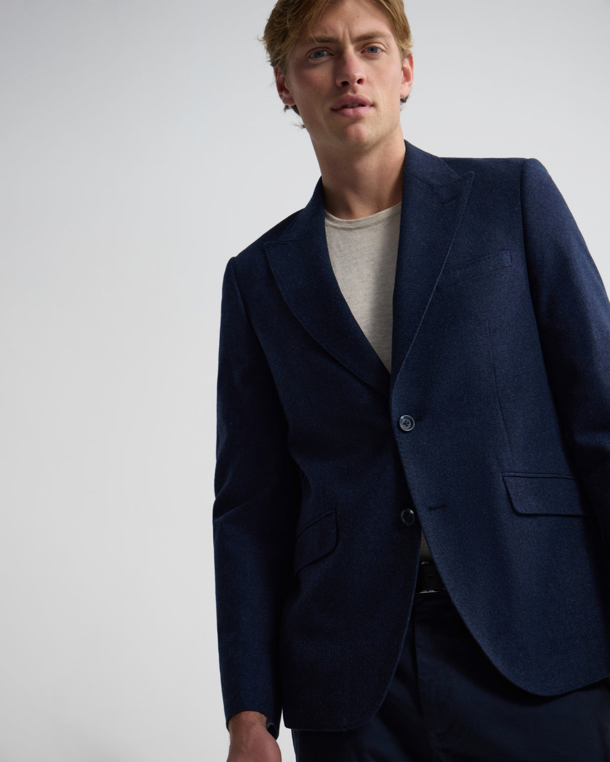 Blake Wool Blend Peak Lapel Blazer MENS JACKETS AND COATS