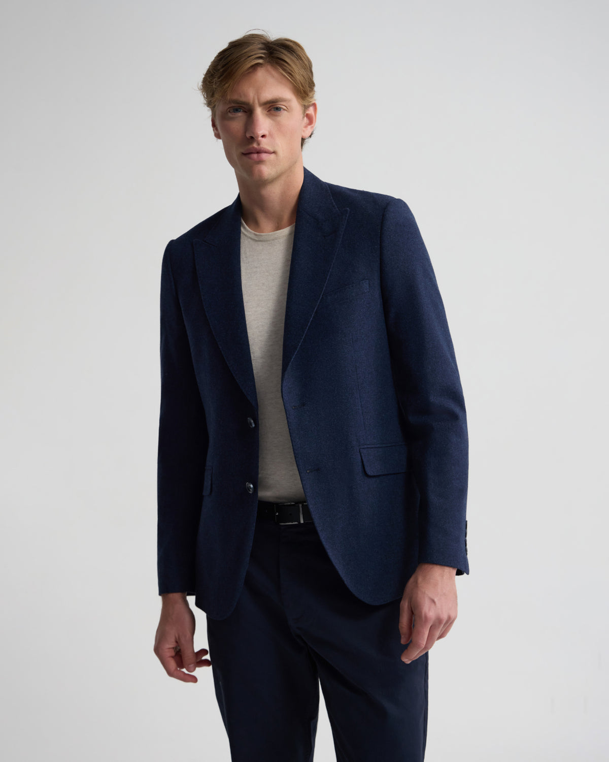 Blake Wool Blend Peak Lapel Blazer MENS JACKETS AND COATS
