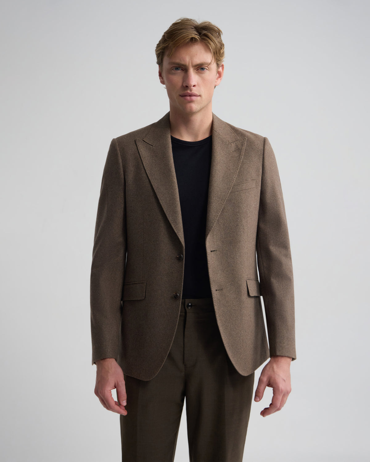Blake Wool Blend Peak Lapel Blazer MENS JACKETS AND COATS