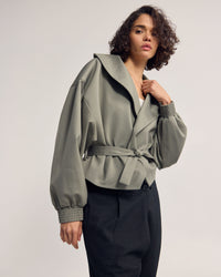 Indie Crop Belt Waist Jacket WOMENS SUITS JKTS COATS