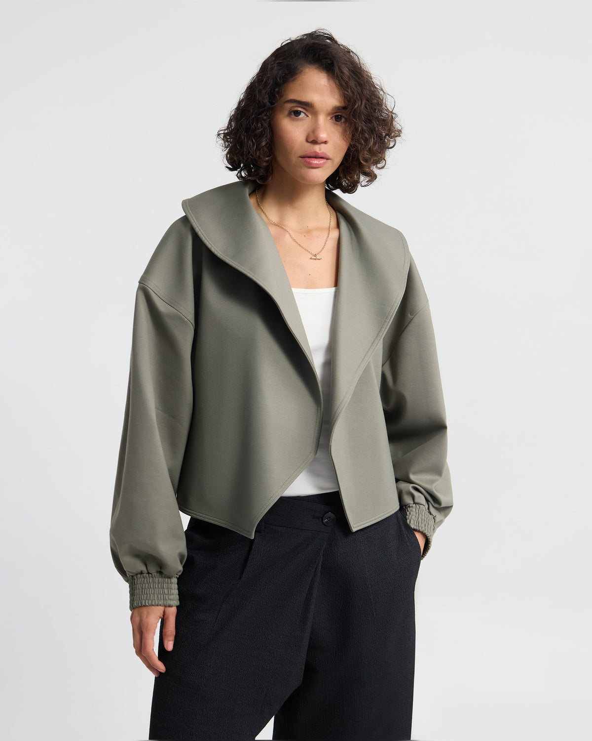 Indie Crop Belt Waist Jacket WOMENS SUITS JKTS COATS