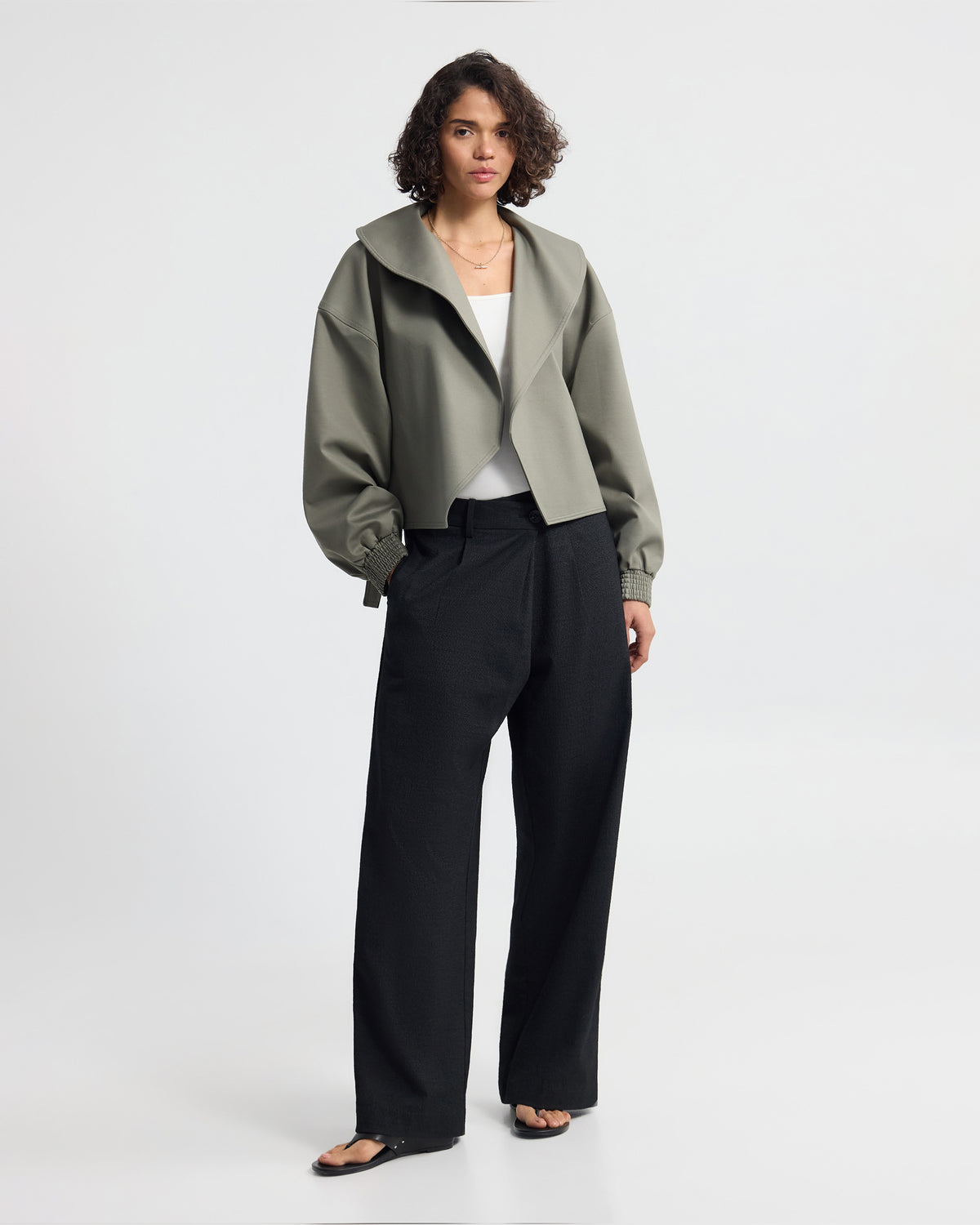 Indie Crop Belt Waist Jacket WOMENS SUITS JKTS COATS