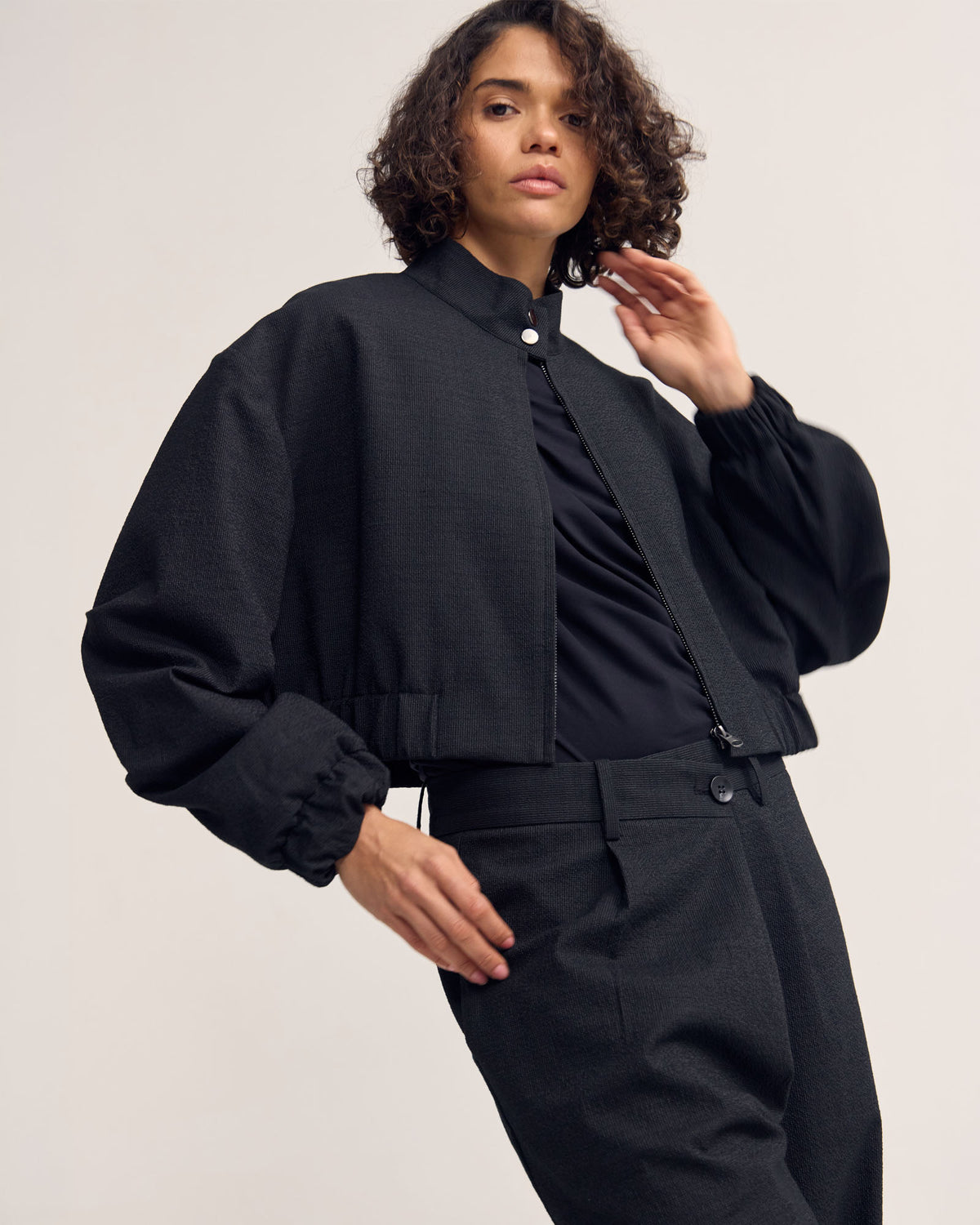 Frankie Crop Bomber Jacket WOMENS SUITS JKTS COATS