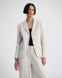 Rae Linen Blend Crop/Cinched Blazer WOMENS SUITS JKTS COATS