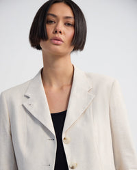 Rae Linen Blend Crop/Cinched Blazer WOMENS SUITS JKTS COATS