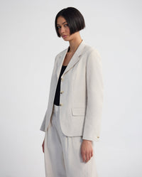 Rae Linen Blend Crop/Cinched Blazer WOMENS SUITS JKTS COATS