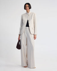 Rae Linen Blend Crop/Cinched Blazer WOMENS SUITS JKTS COATS