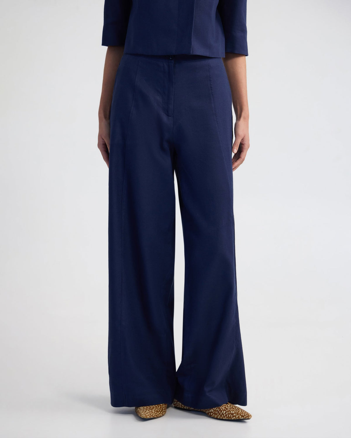 Goldie Flat Front Linen Blend Pant WOMENS PANTS