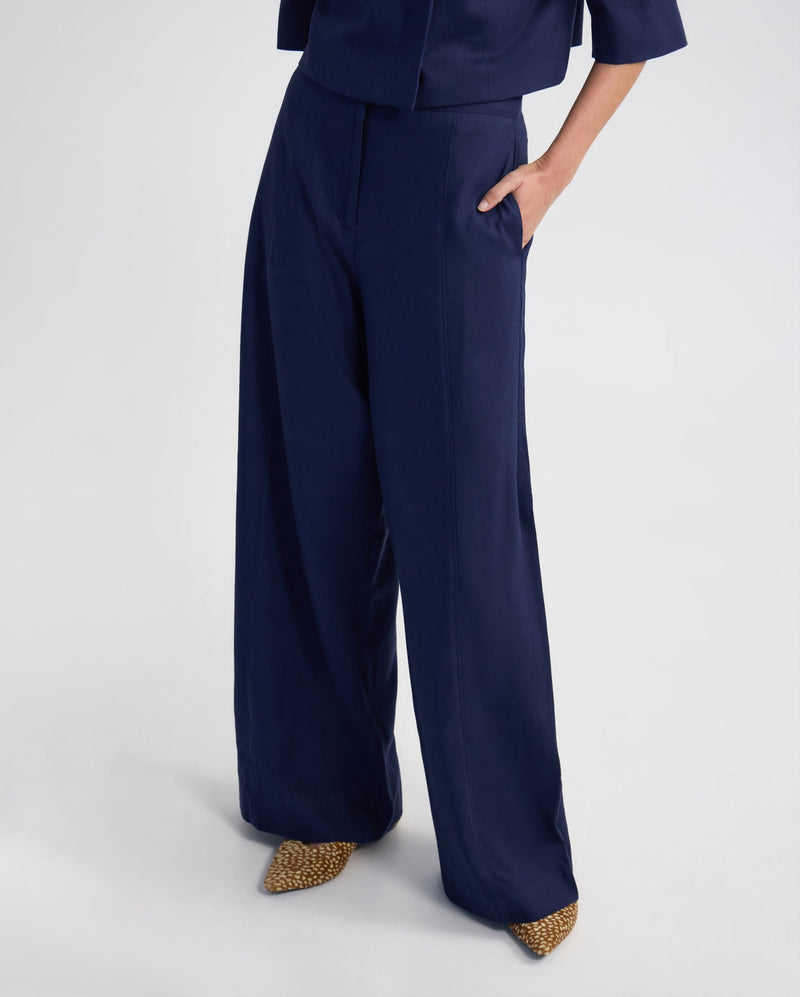 Goldie Flat Front Linen Blend Pant WOMENS PANTS