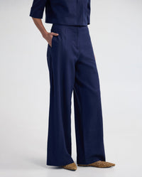 Goldie Flat Front Linen Blend Pant WOMENS PANTS