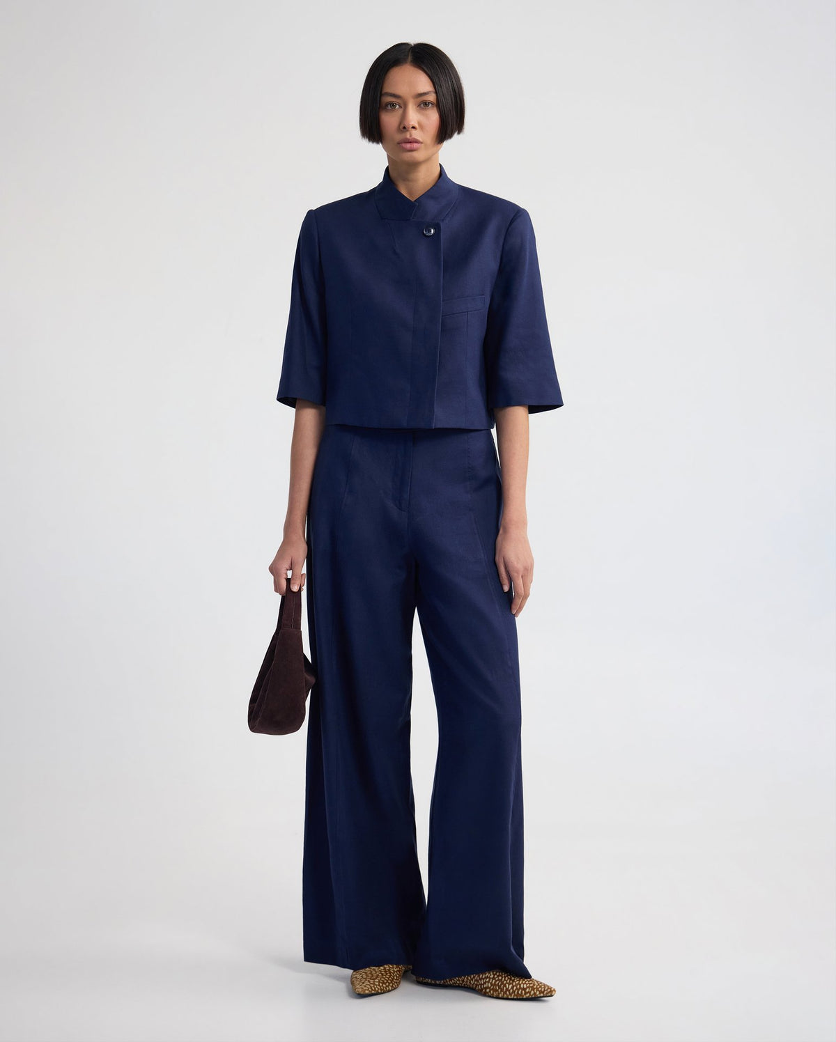 Goldie Flat Front Linen Blend Pant WOMENS PANTS