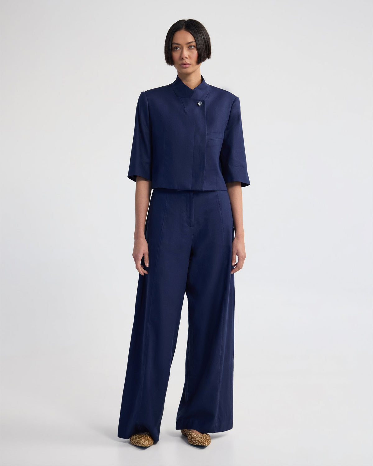 Goldie Flat Front Linen Blend Pant WOMENS PANTS