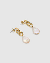 Ash Chain/Pearl Earrings WOMENS ACCESSORIES