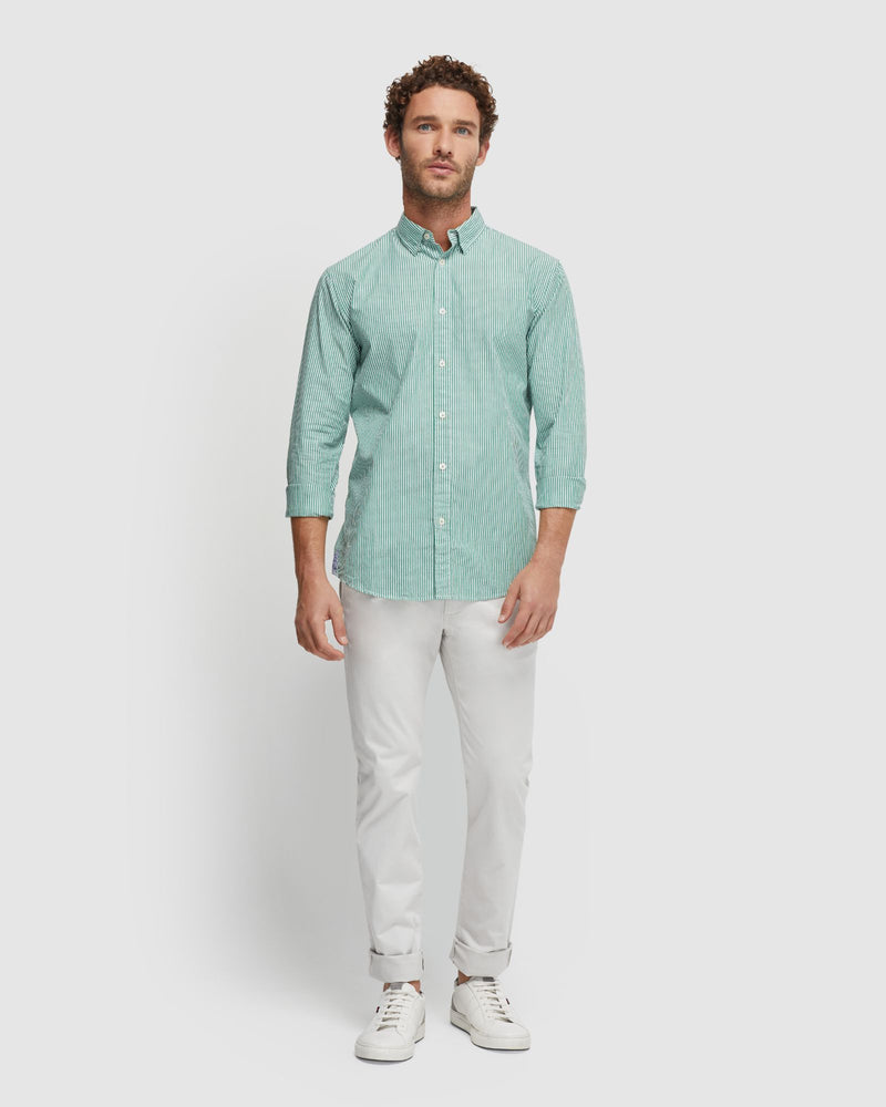 SHOREDITCH BUTTON DOWN STRIPE SHIRT MENS SHIRTS