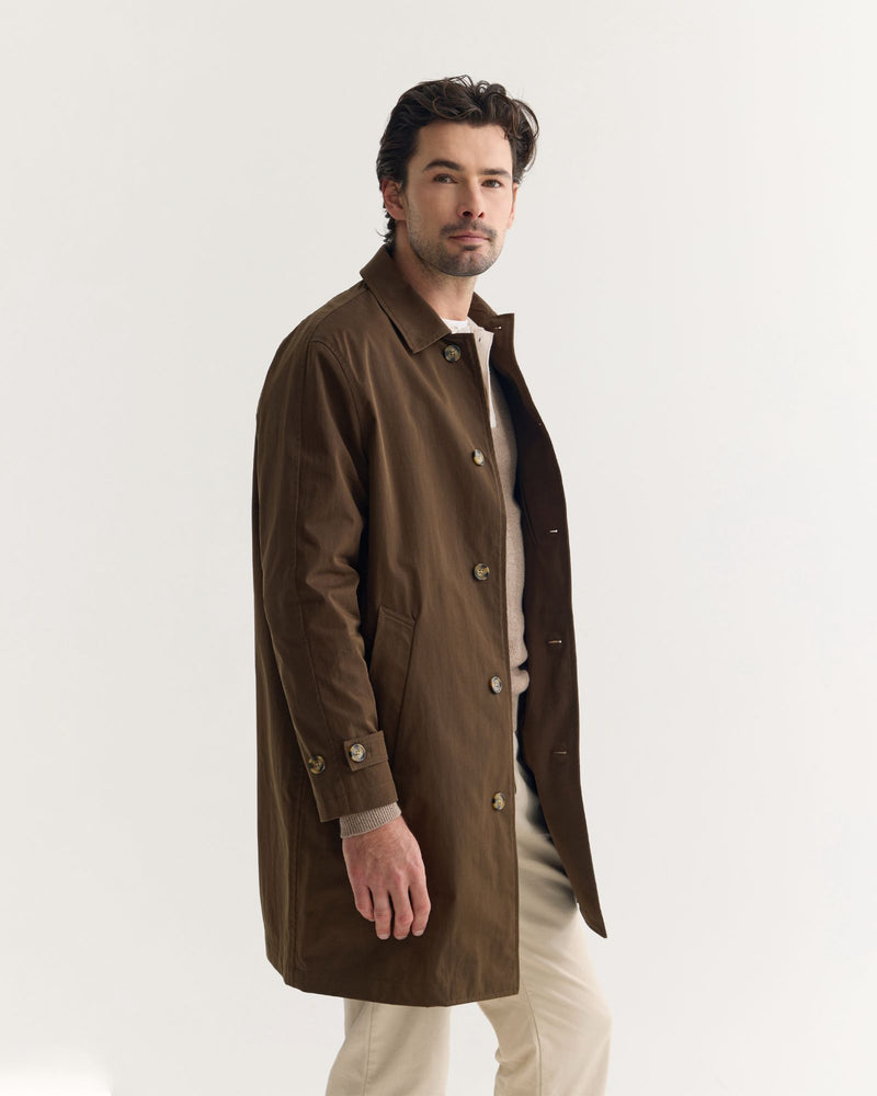 Jay Cotton Twill Trench Coat MENS JACKETS AND COATS