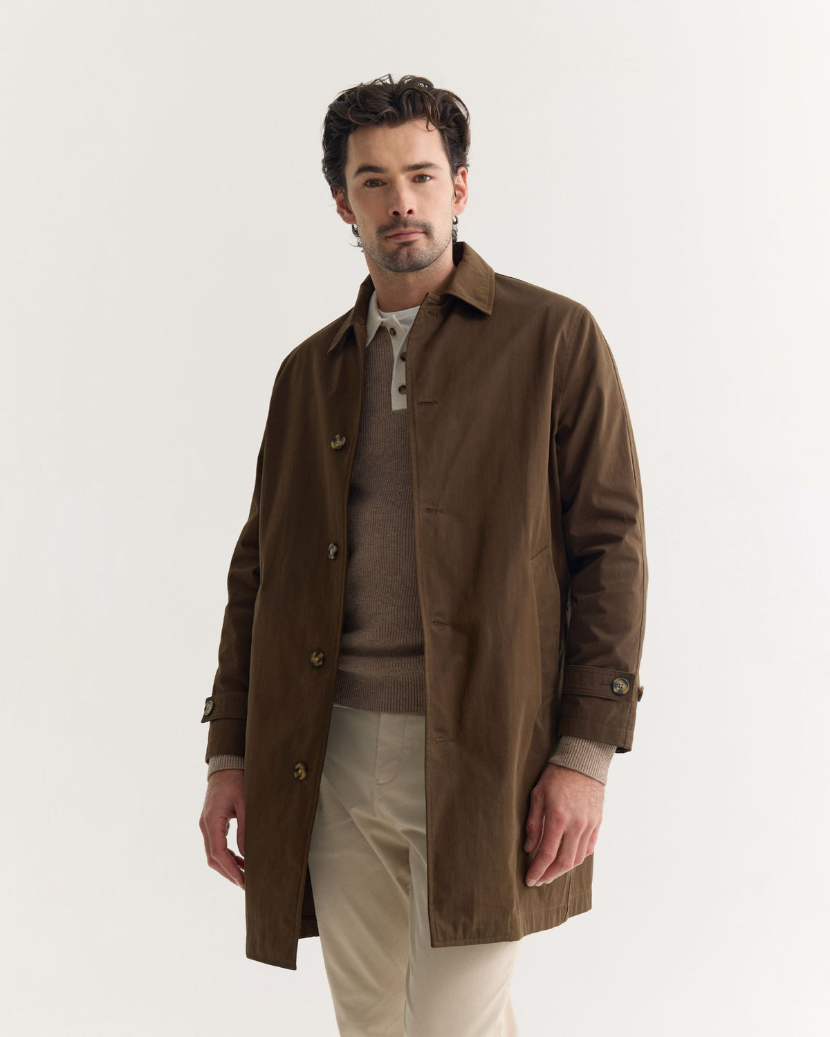 Jay Cotton Twill Trench Coat MENS JACKETS AND COATS