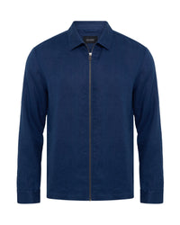 Adem Linen Zip Bomber MENS JACKETS AND COATS