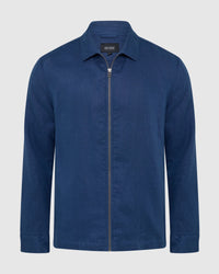 Adem Linen Zip Bomber MENS JACKETS AND COATS