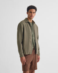 Adem Linen Zip Bomber MENS JACKETS AND COATS
