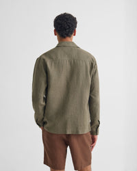 Adem Linen Zip Bomber MENS JACKETS AND COATS