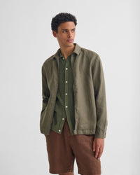Adem Linen Zip Bomber MENS JACKETS AND COATS