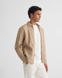 Adem Linen Zip Bomber MENS JACKETS AND COATS