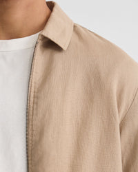 Adem Linen Zip Bomber MENS JACKETS AND COATS