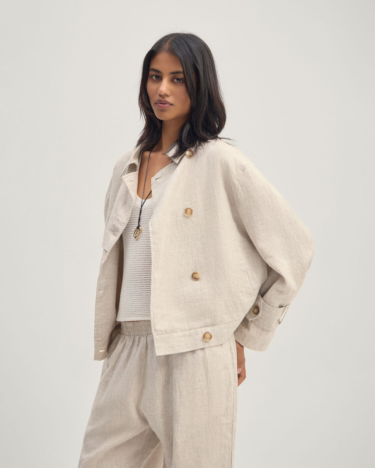 Griffin Linen Bomber WOMENS SUITS JKTS COATS