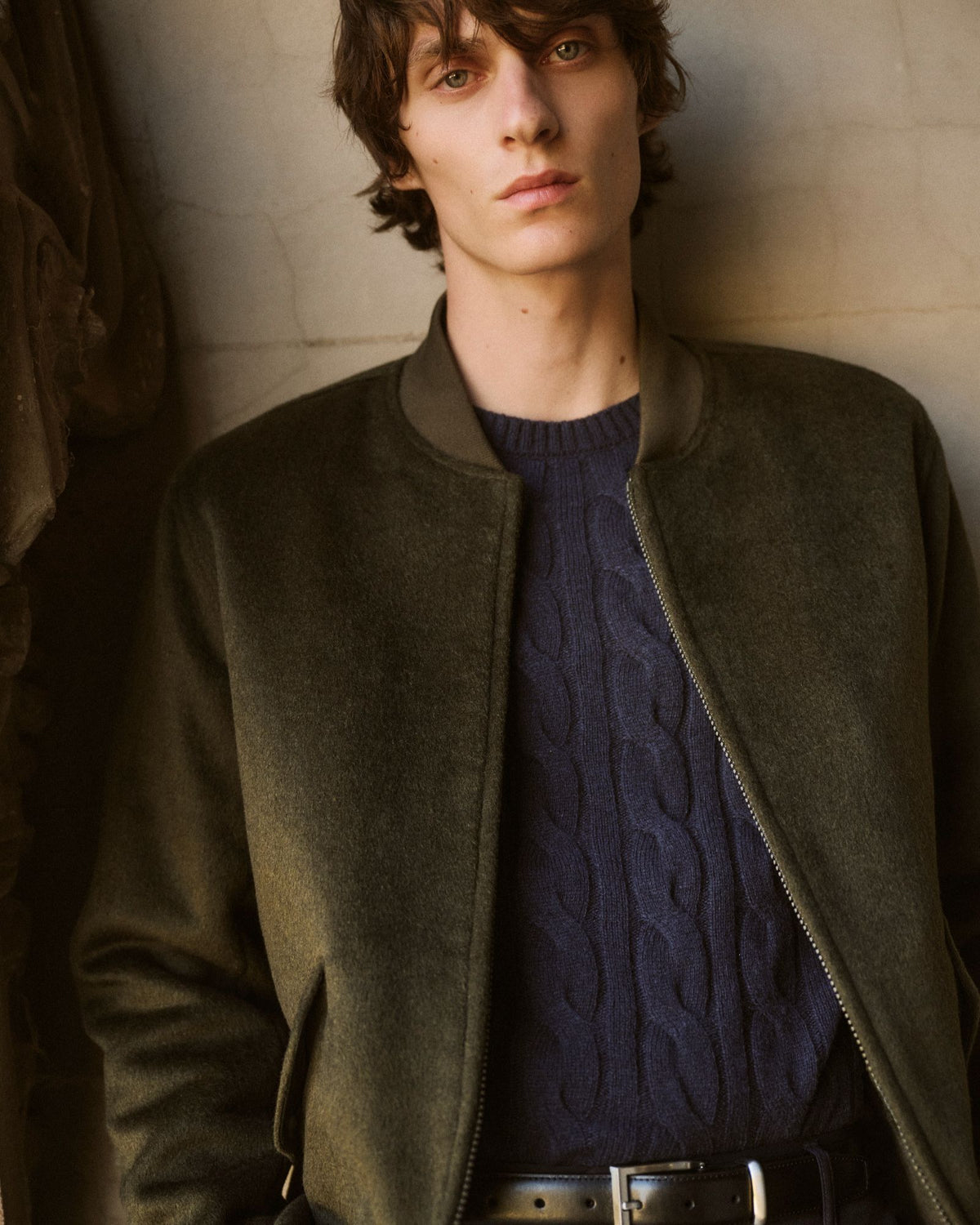 Hamish Wool Blend Bomber Jacket