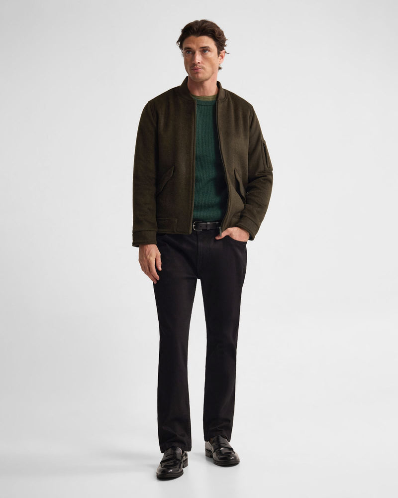 Hamish Wool Blend Bomber Jacket