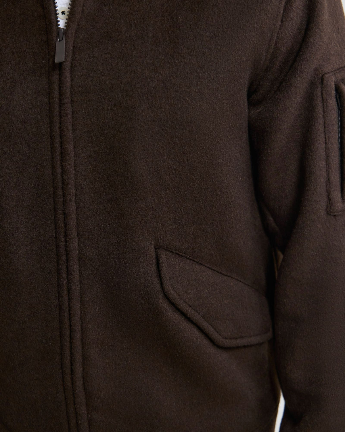 Hamish Wool Blend Bomber Jacket MENS JACKETS AND COATS