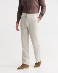 Ravi Straight Leg French Linen Pant MENS TROUSERS
