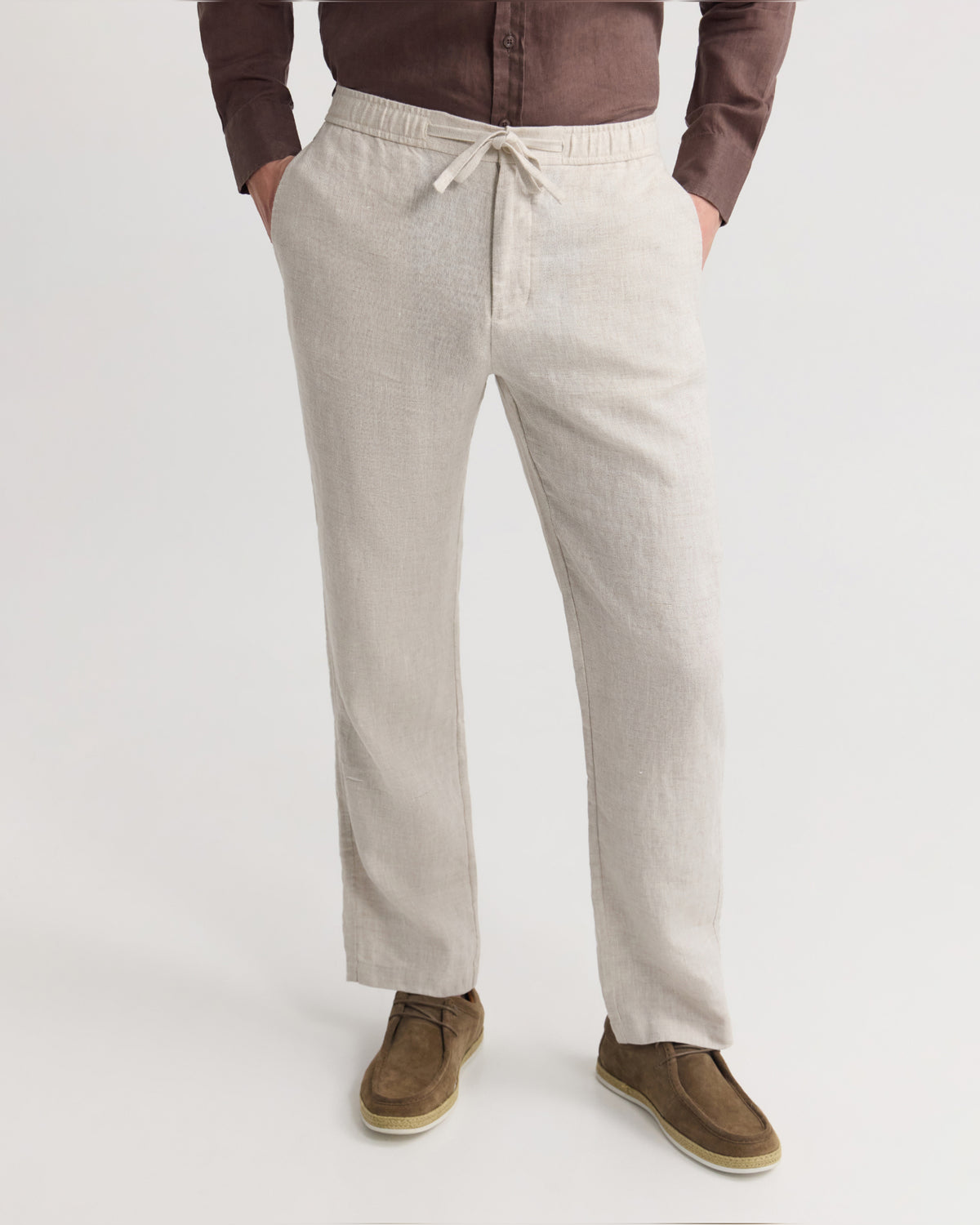 Ravi Straight Leg French Linen Pant MENS TROUSERS