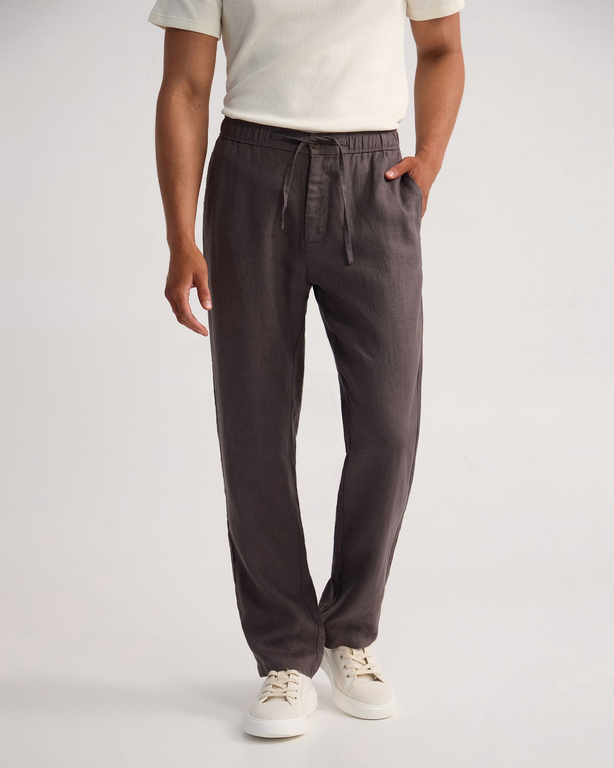 Ravi Straight Leg French Linen Pant MENS TROUSERS