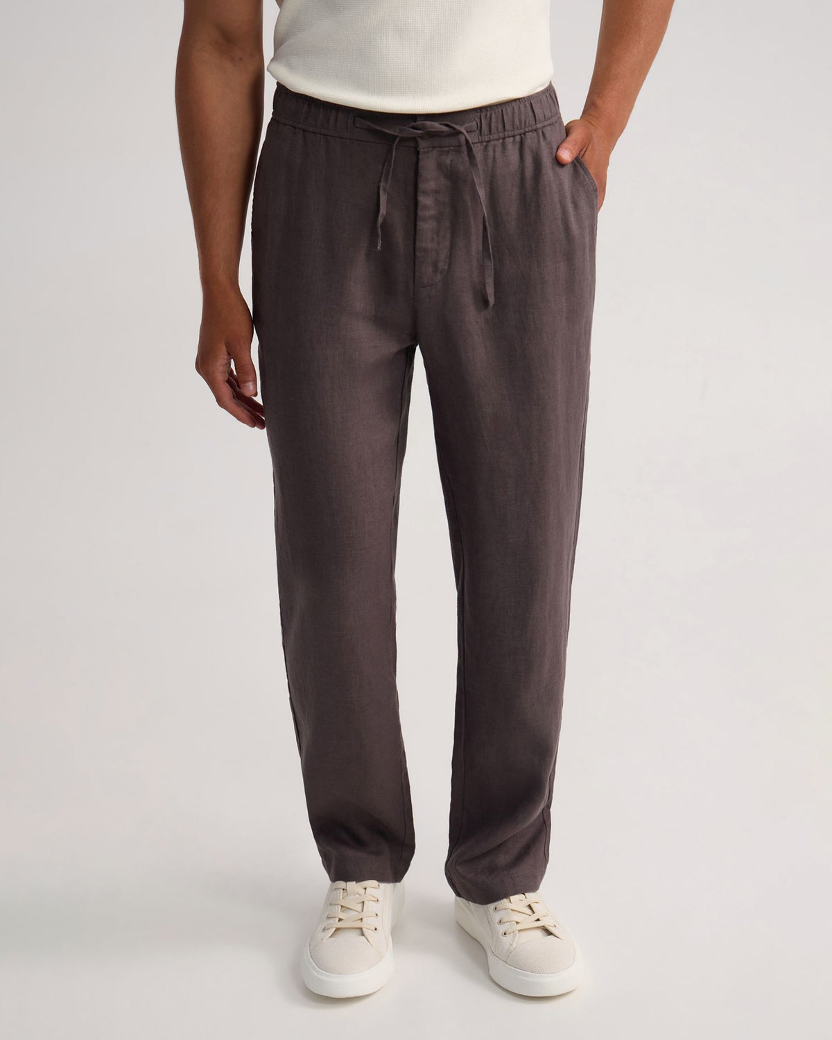Ravi Straight Leg French Linen Pant MENS TROUSERS