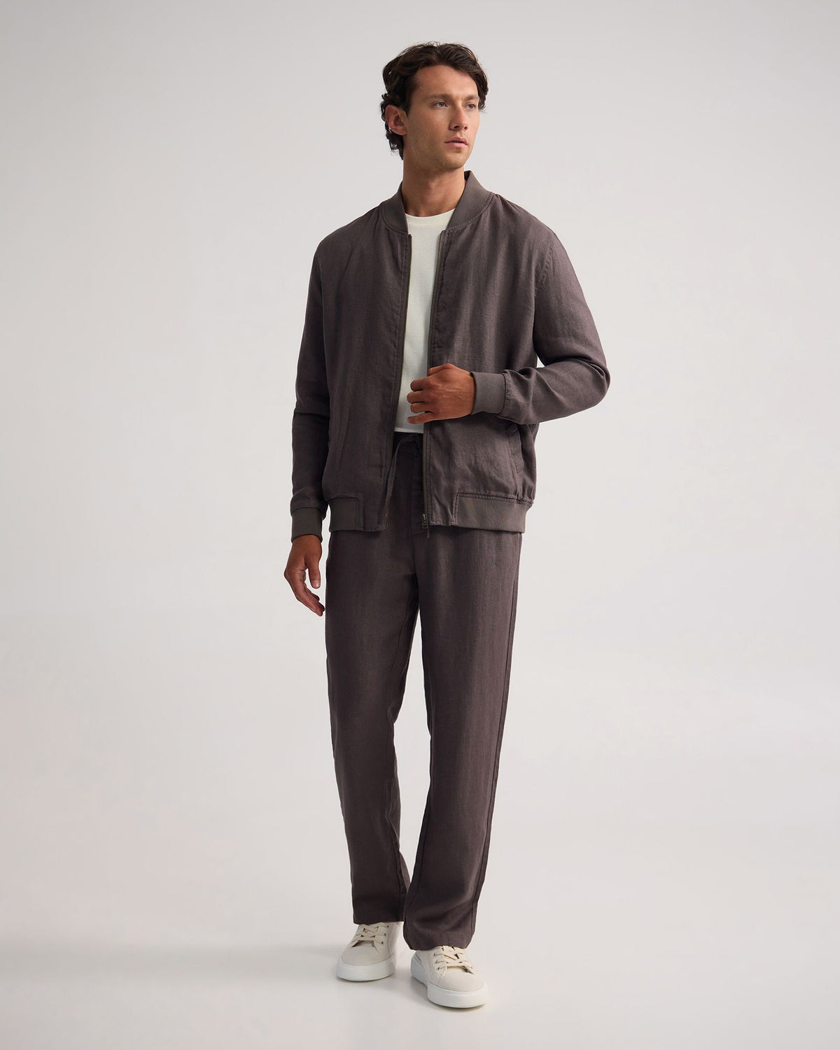 Ravi Straight Leg French Linen Pant MENS TROUSERS