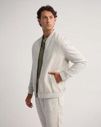 Henry French Linen Bomber Jacket MENS JACKETS AND COATS