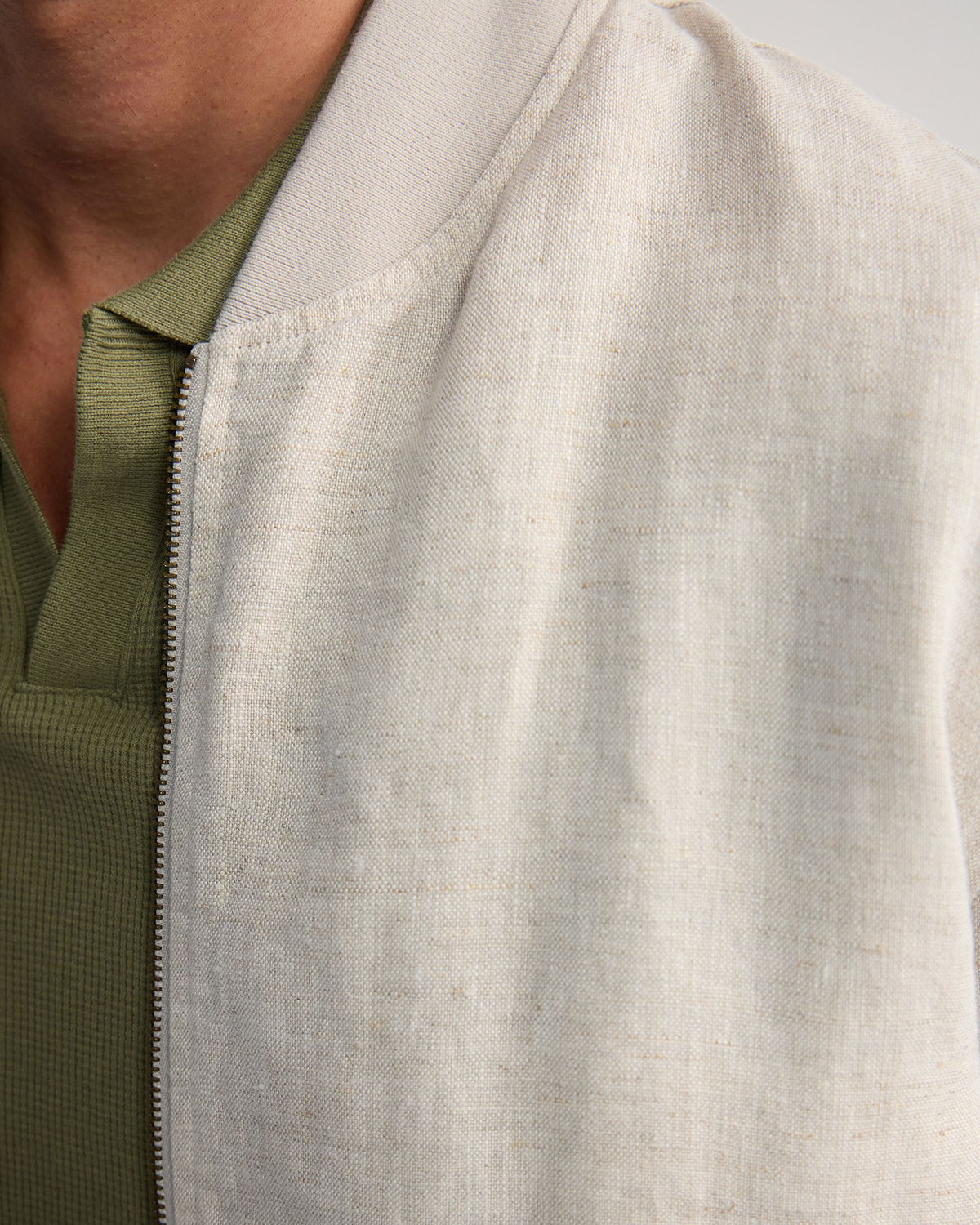 Henry French Linen Bomber Jacket MENS JACKETS AND COATS