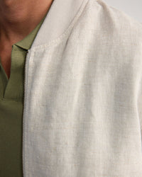 Henry French Linen Bomber Jacket MENS JACKETS AND COATS
