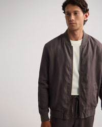 Henry French Linen Bomber Jacket MENS JACKETS AND COATS