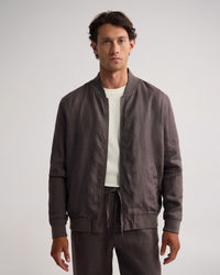 Henry French Linen Bomber Jacket MENS JACKETS AND COATS