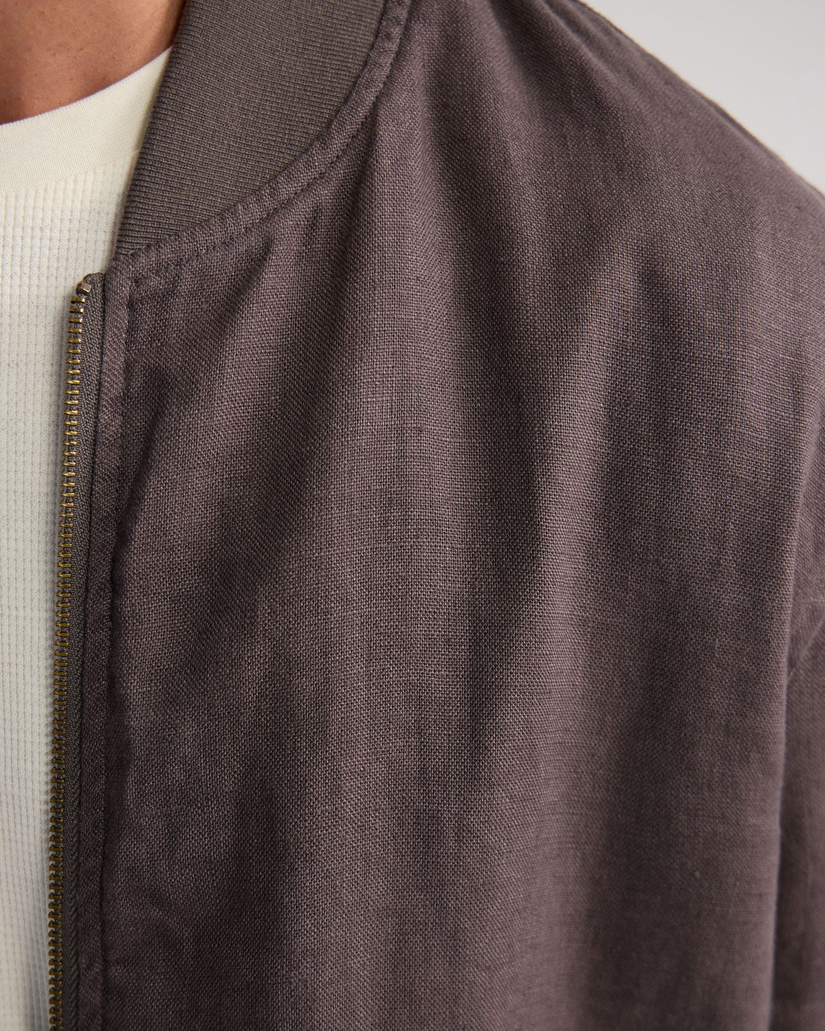 Henry French Linen Bomber Jacket MENS JACKETS AND COATS