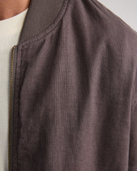 Henry French Linen Bomber Jacket MENS JACKETS AND COATS