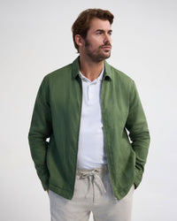 Adem French Linen Zip Bomber MENS JACKETS AND COATS