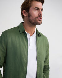 Adem French Linen Zip Bomber MENS JACKETS AND COATS