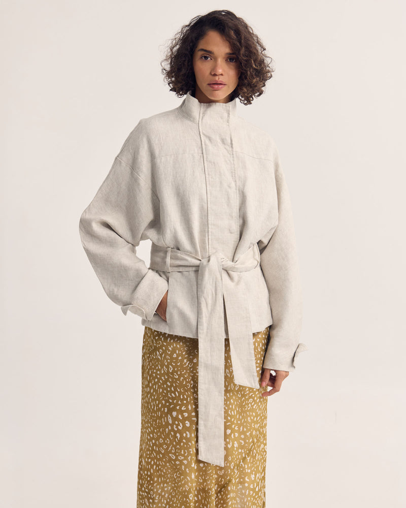 Prudence Belt French Linen Jacket WOMENS SUITS JKTS COATS