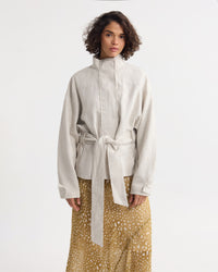 Prudence Belt French Linen Jacket WOMENS SUITS JKTS COATS