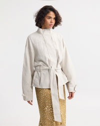 Prudence Belt French Linen Jacket WOMENS SUITS JKTS COATS